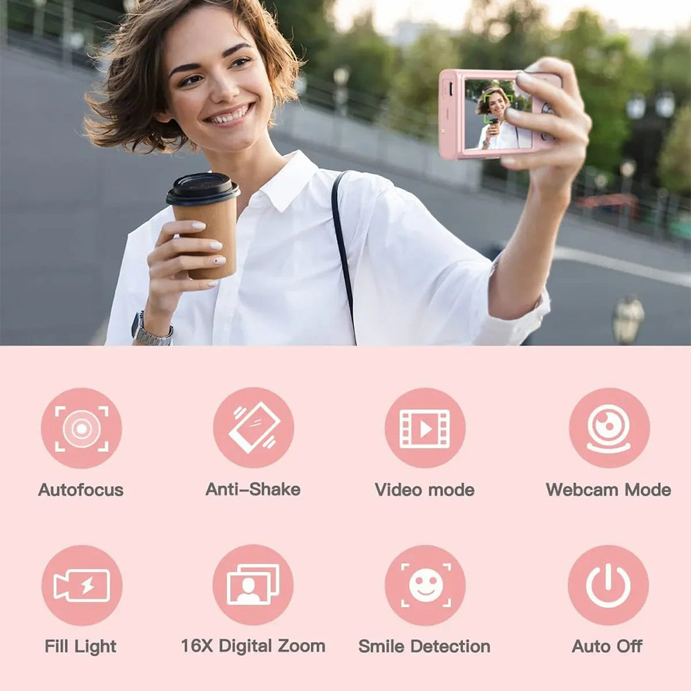 DC402-AF 4K Kids 48MP Digital Camera Auto Focus 16X Digital Zoom Vlogging Camera for Teens DC402-AF 4K Kids 48MP Digital Camera Auto Focus 16X Digital Zoom Vlogging Camera for Teens